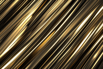 Obraz premium Brushed gold metal texture, with soft linear reflections creating a sleek, elegant surface.