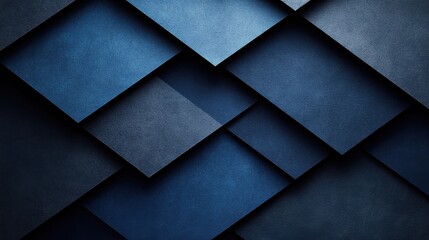 Blue background with sharp angles. Banner template with white space in the center for text. Perfect for abstract minimalist wallpaper and modern graphic design projects.