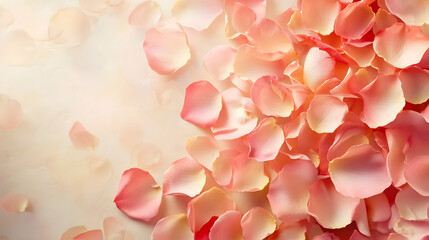 Obraz premium Romantic petal shower wedding venue floral decor intimate setting close-up heartfelt ambiance