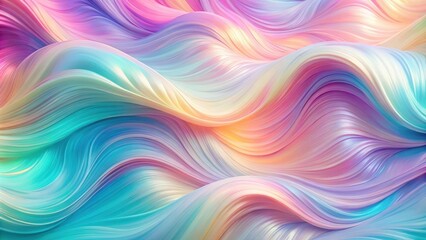 Obraz premium Abstract Pastel Swirls A Dreamlike Texture of Flowing, Iridescent Hues