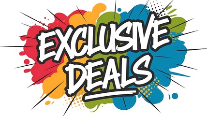 Obraz premium Exclusive Deals Announcement Graphic Design