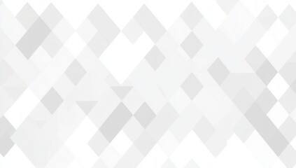 Fototapeta premium Abstract white geometric background with a light gray diamond pattern for design and presentation, White gradient abstract polygon pattern on gray background