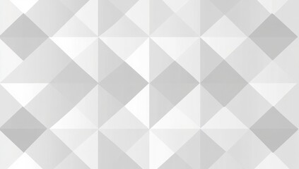 Fototapeta premium Abstract white geometric background with a light gray diamond pattern for design and presentation, White gradient abstract polygon pattern on gray background
