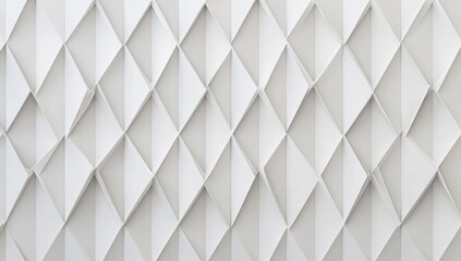 Fototapeta premium Abstract white geometric background with a light gray diamond pattern for design and presentation, White gradient abstract polygon pattern on gray background