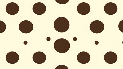 Obraz premium Brown Polka Dots on Soft Light Background for Creative Designs