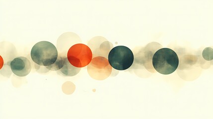 Abstract watercolor circles in muted colors