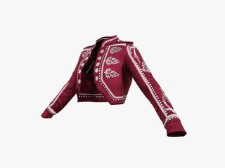 Leather Jacket West Women Cowgirl isolated On white.  Various colours