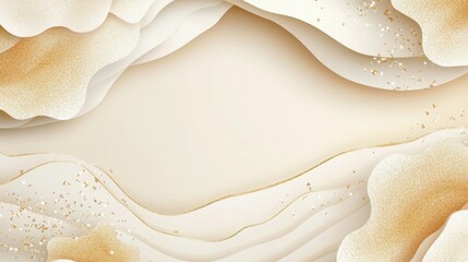 Obraz premium Elegant Creamy Gradient with Golden Accents Abstract Illustration