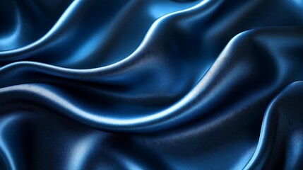 Fototapeta premium A Stunning Display of Royal Blue Silk Satin with Dramatic Light and Shadow Effects