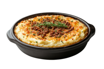Herbed shepherds pie with mashed potatoes