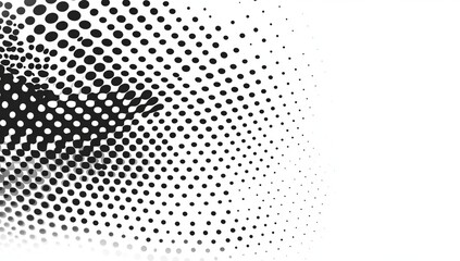 Naklejka premium A black and white photo of a pattern of dots. Black and white halftone texture background vector illustration. Pop art. Cartoon. Modern. Retro.