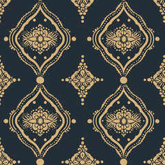 Elegant indian motifs in a modern classy design luxurious seamless pattern for minimalist interiors perfect for contemporary spaces