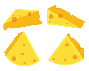 set of piece of cheese 