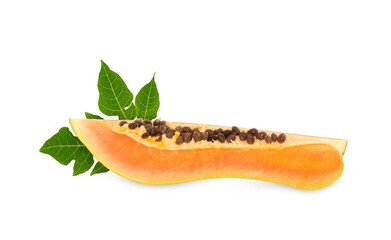 papaya isolated on white background