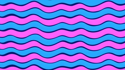 Abstract Wavy Pattern in Pink and Blue Tones on Vibrant Background