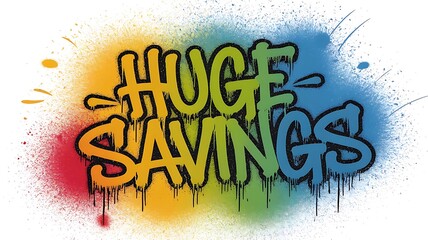 Huge Savings Graffiti Spray Paint Art Design