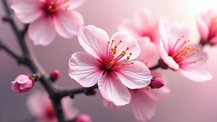 Obraz premium Japanese Sakura Pink Cherry Blossom in Spring