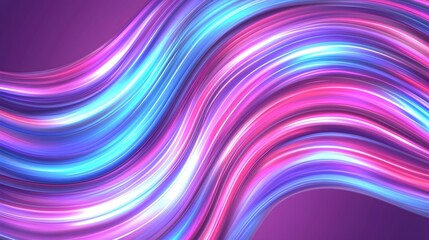 Obraz premium Colorful Abstract Waves of Light in Pink and Blue Tones