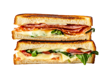 Grilled cheese sandwich with greens