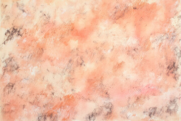 Fototapeta premium Textured peach fuzz watercolor background, soft pastel washes blending seamlessly.