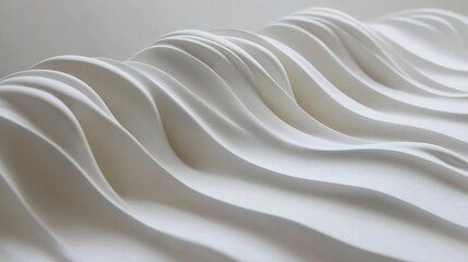 Obraz premium Elegant undulating waves with smooth texture in light neutral tone
