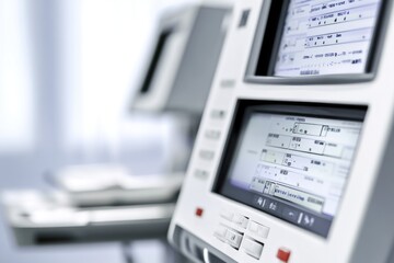 Obraz premium Machine control panel with many buttons and controls, suitable for use in industry or technology settings