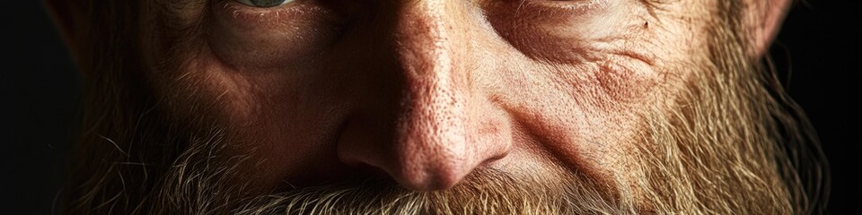 Portrait of a bearded man, great for character illustrations or storytelling