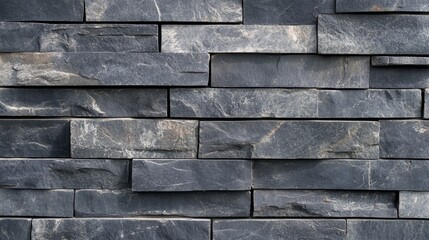 Naklejka premium Dark gray brick wall with matte finish, urban industrial style generative ai