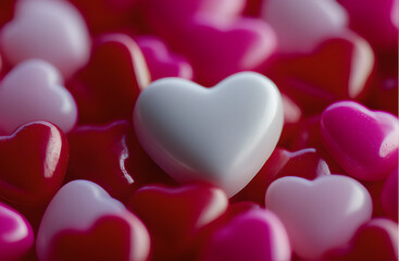 red hearts background