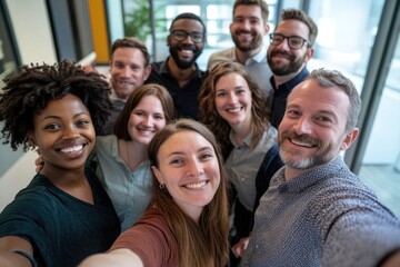 A group of friends or family members taking a selfie together, perfect for social media or personal use