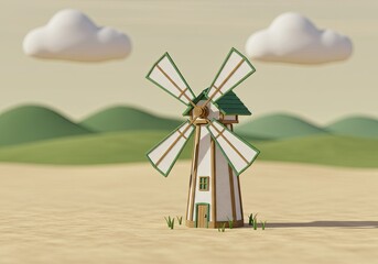 Obraz premium Nepali Theme 3D Illustration: A Visual Tribute to Culture & Heritage