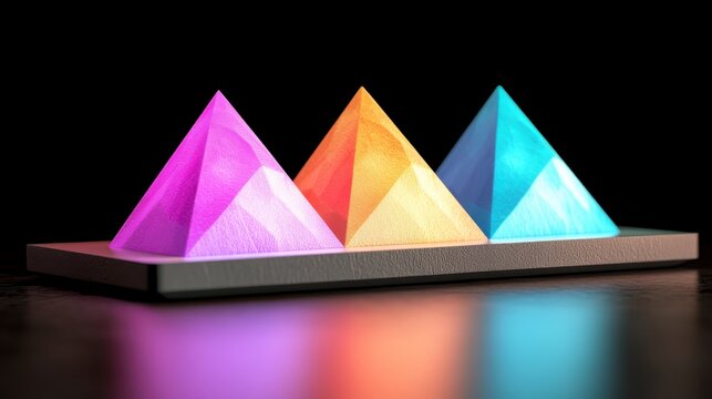 "A futuristic pattern with bold geometric shapes and vibrant neon colors,