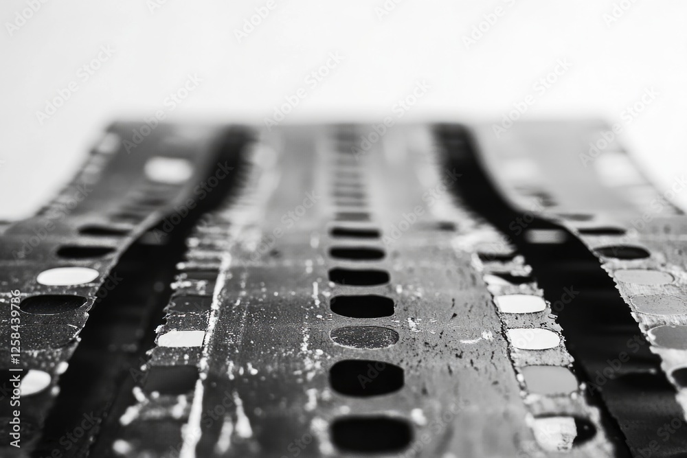 Aufkleber A close-up of a black and white keyboard with keys highlighted against a dark background