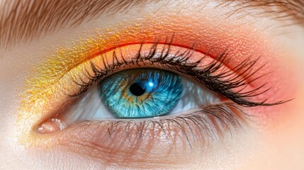 "A vivid rainbow gradient with sharp transitions and vibrant colors