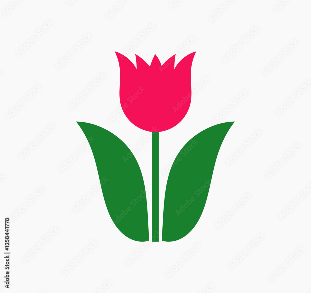 Canvas Prints tulip flower icon isolated on white background. vector illustration.