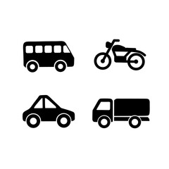 transportation icons set