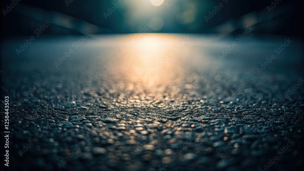 Aufkleber asphalt texture at dawn a close-up view of a road surface illuminated by soft light