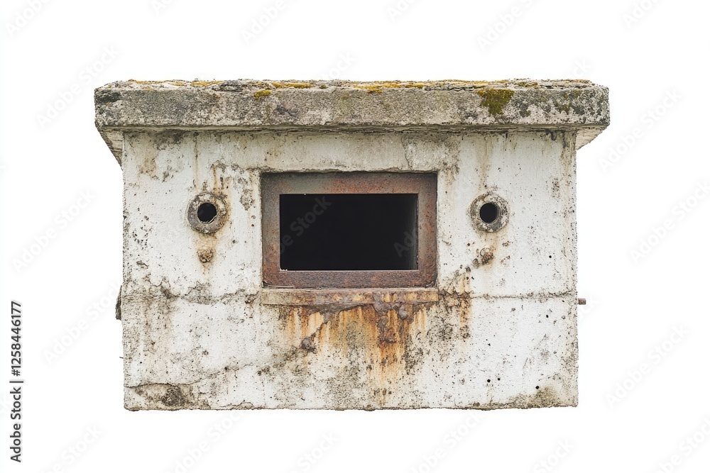 Poster A small window on the side of a building