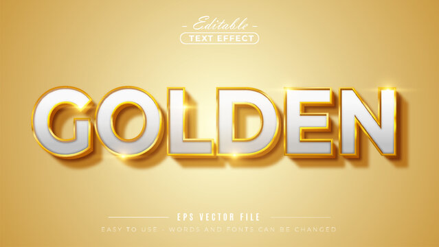 Gold text effect editable luxury fancy title text style.