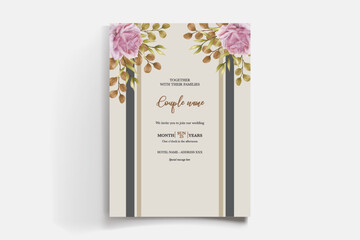 BRIDAL SHOWER FLORAL INVITATION TEMPLATE