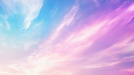 Ethereal cotton candy sky with pastel hues and soft cloud wisps