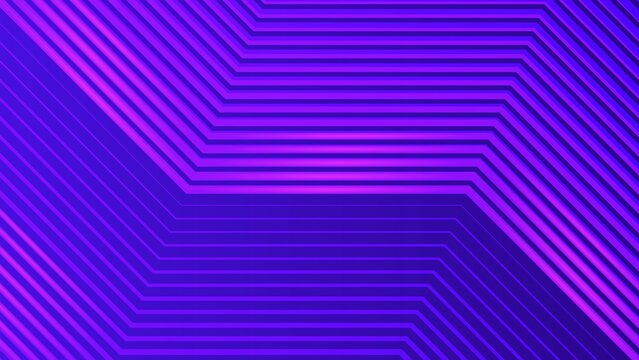 Geometric background. Blue, violet and purple lines on blue backdrop