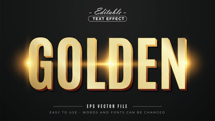 Golden shine text effect editable luxury fancy title text style.
