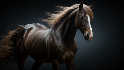 Obraz premium Majestic Horses Galloping Through Desert Sands, Three powerful horses running gracefully across golden sands, symbolizing freedom and strength in nature.