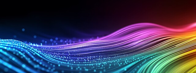 Abstract Colorful Digital Wave