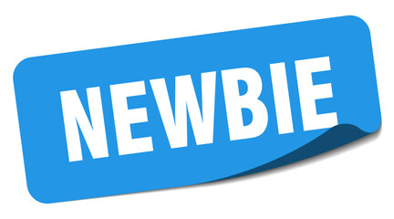 newbie sticker. newbie label