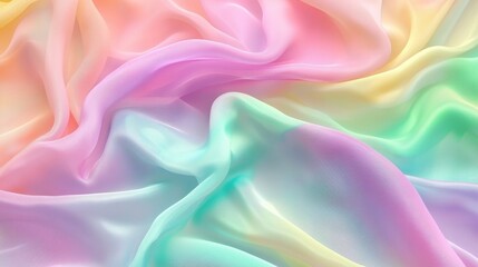 Obraz premium Ethereal Silk Texture in Dreamy Pastel Tones for Visual Harmony