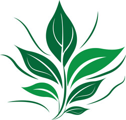 green leaves vector illustration