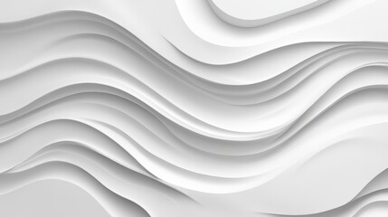 Ethereal White Wavy Layers, Subtle Depth and Gentle Undulation Forms