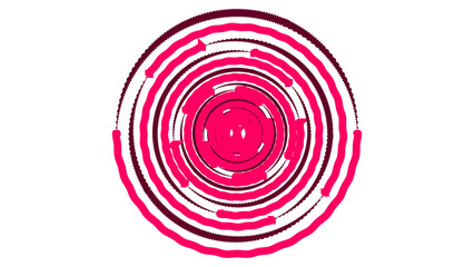 Abstract spiral purple color simple line round mandala